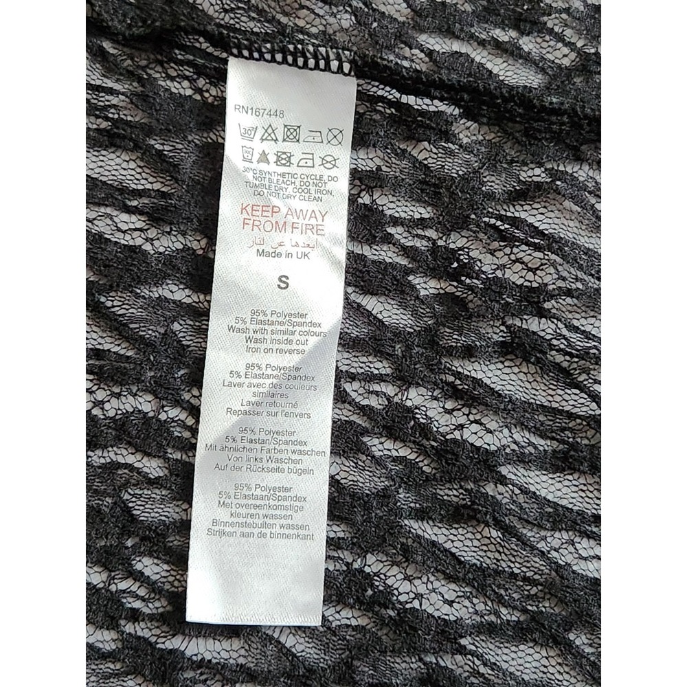 New $78 Nasty Gal Maxi Lace Cami Black Top S Festival Sheer Dress Party NWT - Picture 10 of 10
